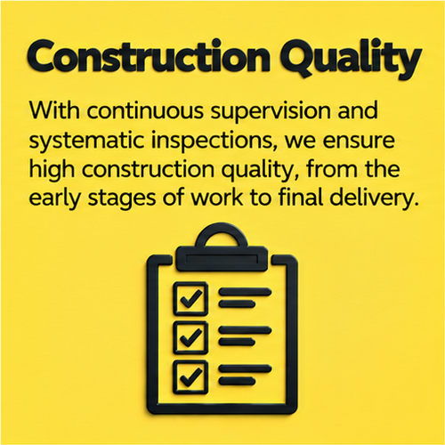 High construction quality through continuous supervision and systematic inspections at every stage of the project – Arkoulis Christos group